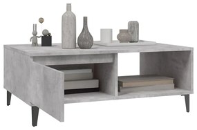 Mesa de centro 90x60x35 cm derivados madeira cinzento cimento