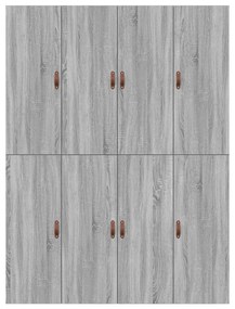 Estrutura de Cama de Armazenamento vidaXL Cinza Sonoma 140x200 cm
