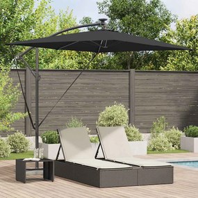 vidaXL Guarda-sol de Bananeira Cantilever Preto 294 x 200 x 254 cm