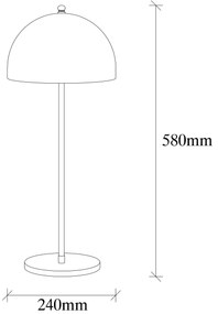 Candeeiro de Mesa Can – Preto – 24 cm x 58 cm