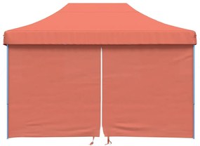 Tenda p/ festas pop-up dobrável 4 paredes laterais terracotta