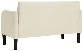 Sofá-luvas 109 cm veludo creme