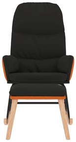 Cadeira de baloiço com banco tecido cor preto