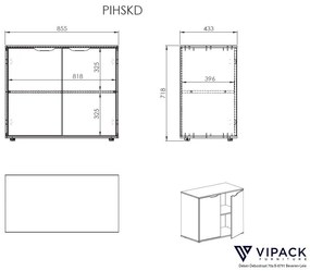 Cama alta de Criança PINO 140 x 200 cm + estrado + escada + armário com 2 portas + sofá-cama Branca