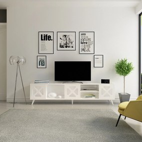 Móvel TV Sinef – Branco – 180 cm x 45,7 cm x 29,5 cm