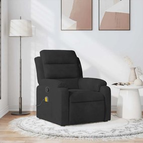 Poltrona de massagens reclinável veludo preto