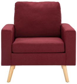 Poltrona em tecido vermelho tinto