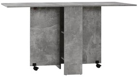 Mesa de Jantar Dobrável Atman - Cinza - 75x140x74 cm - Design Moderno