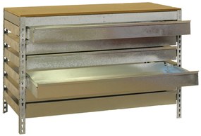 Bancada de Trabalho SIMONWORK MOBILE BT5 GAVETAS6 1500 GALVANIZADA/MADEIRA Casa, Escritório, Garagem, Oficina Capacidade 120 Kg Dimensões 917x1510x760