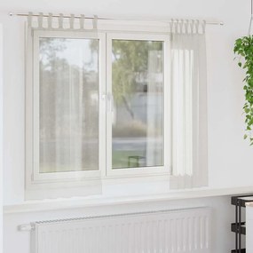 Cortinas com cortinas 2 pcs Creme 140 x 175 cm Poliéster