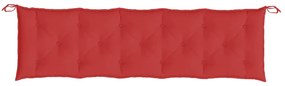 Almofadão p/ banco de jardim 180x50x7cm tecido oxford vermelho
