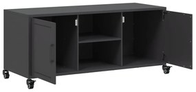 Móvel de TV 100,5x39x43,5 cm aço preto