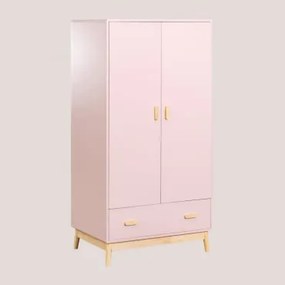 Guarda-roupa Tom Kids Mdf Com Gaveta Castanho Avelã - Sklum