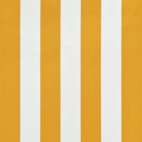 Toldo retrátil 100x150 cm amarelo e branco