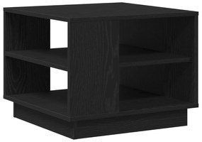 Mesa de Café em Carvalho Preto 55x55x42 cm Feita de Madeira Derivada