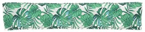 Almofadas de Palete para Banco 2 pcs Padrão de Folhas 200x40x8 cm Teci