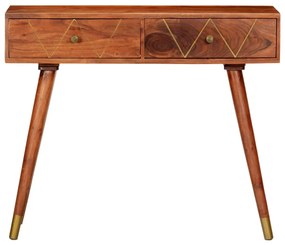 Mesa consola 90x35x76 cm madeira de acácia maciça