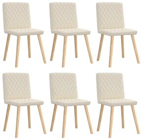 Cadeiras de jantar 6 pcs linho