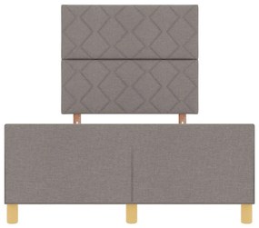Camas vidaXL em Taupe, 120x200 cm, Tecido