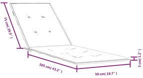 Almofadão para cadeira terraço (75+105)x50x3cm mesclado tecido