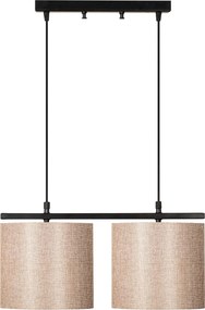 Candeeiro de Teto Valiz – Creme/Preto – 47 x 20 cm