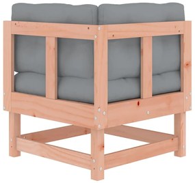 Sofás de canto com almofadões 2 pcs madeira de douglas maciça