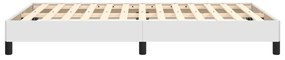 Estrutura de cama sem colchão 120x190cm couro do falso branco
