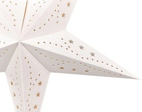 Conjunto de 2 estrelas de papel com LED em branco brilhante 45 cm MOTTI Beliani