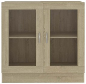 Armário vitrine derivados de madeira carvalho sonoma