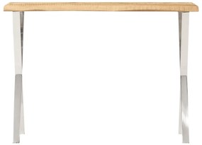 Mesa consola c/ borda viva 105x33x76cm madeira mangueira maciça