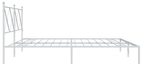 Estrutura de cama com cabeceira 193x203 cm metal branco