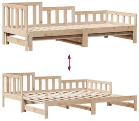 Sofá-cama com gavetão e gavetas sem colchão 90x190 cm