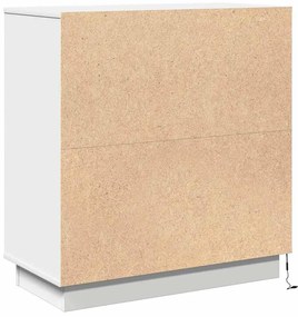 Criado-mudo vidaXL com LED Branco 71x34,5x75 cm Madeira de engenharia