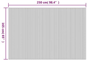 Biombo/divisória de sala 250x165 cm bambu branco