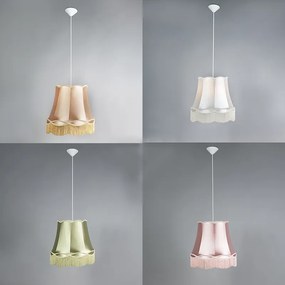 Conjunto de 4 lâmpadas suspensas retrô coloridas de 45 cm - Vovó Retro