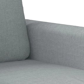 4 pcs conjunto de sofás com almofadas tecido cinzento-claro