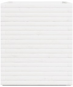 Vaso/floreira de jardim 90x60x72 cm pinho maciço branco