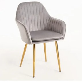 DUDECO - Cadeira Norbana Gold Cinzento claro