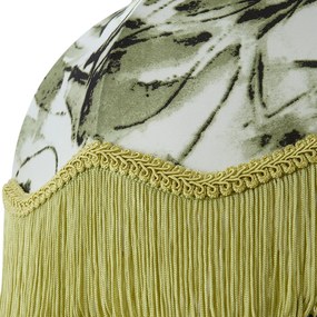 Abajur de tecido com design de folha e interior branco 31,5/15/14 - Heritage