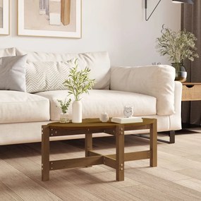 vidaXL Mesa de centro 87x48x35 cm madeira de pinho maciça castanho-mel