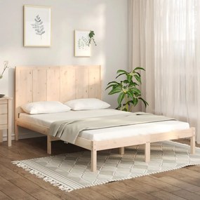 Cama sem colchão 120x200 cm madeira de pinho maciça