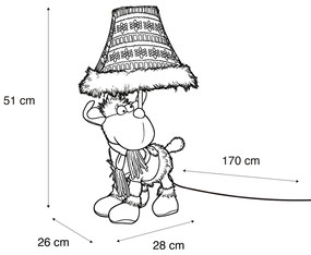 Candeeiro de mesa de Natal Rena Castanho incl. LED - Rudi Para crianças