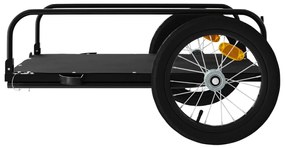 Reboque para bicicleta 126x63x34 cm ferro preto