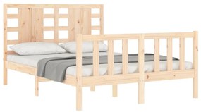 Estrutura de cama de casal c/ cabeceira madeira maciça