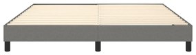 Estrutura de cama sem colchão 180x200 cm tecido cinzento-escuro