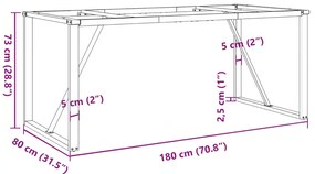 Pernas para mesa de jantar estrutura em O aço