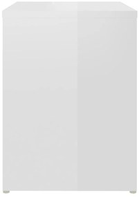 Mesas de cabeceira 2 pcs derivados de madeira branco brilhante