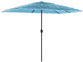 Guarda-sol de jardim com poste de aço 300x200x250 cm azul