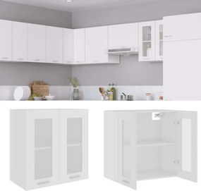 802521 vidaXL Armário de parede c/ vidro “Lyon” 60x31x60 cm branco