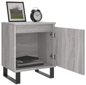 Mesas cabeceira 2pcs 40x30x50 cm derivados madeira cinza sonoma